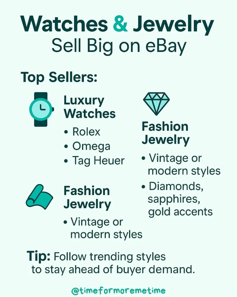 watches and jewelry sell big on eBay