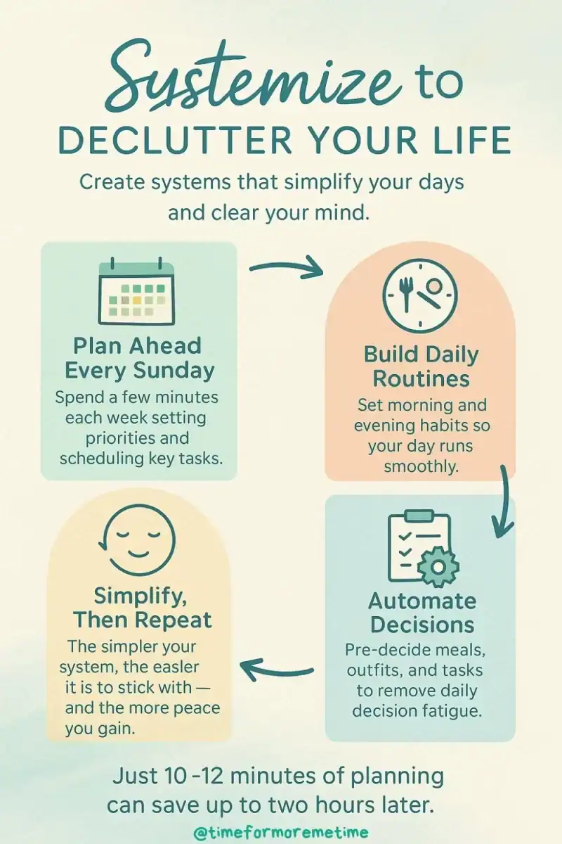 systemize to declutter your life