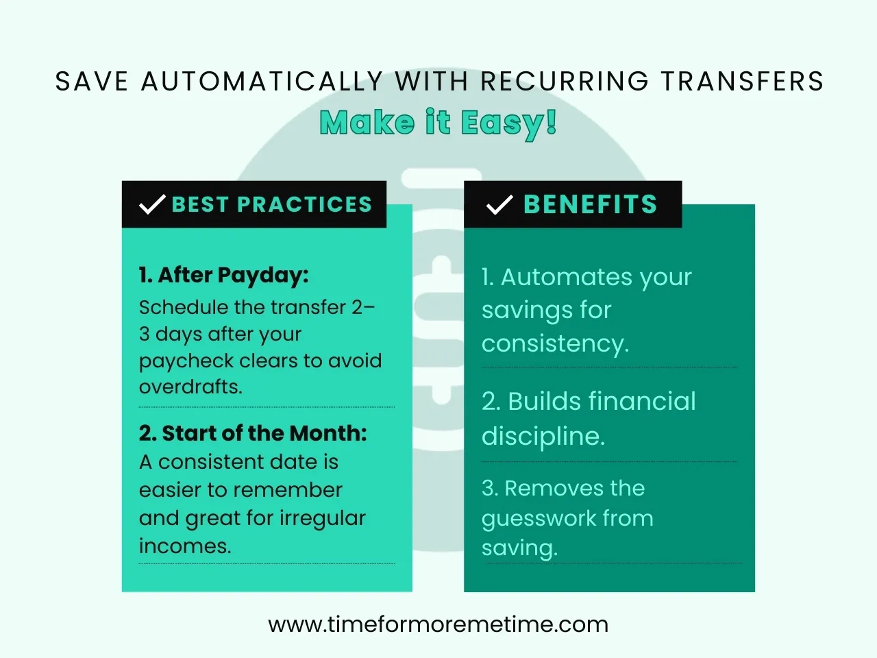 best practices for recurring transfers