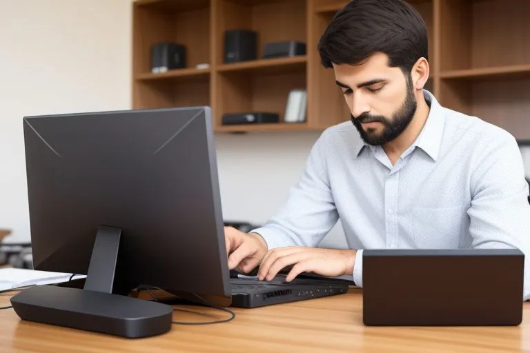 man developing his marketing strategy at home