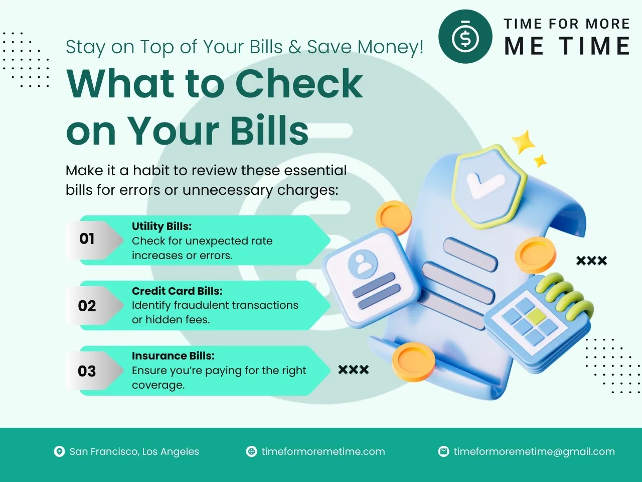 review and check your bills to avoid unnecessary charges