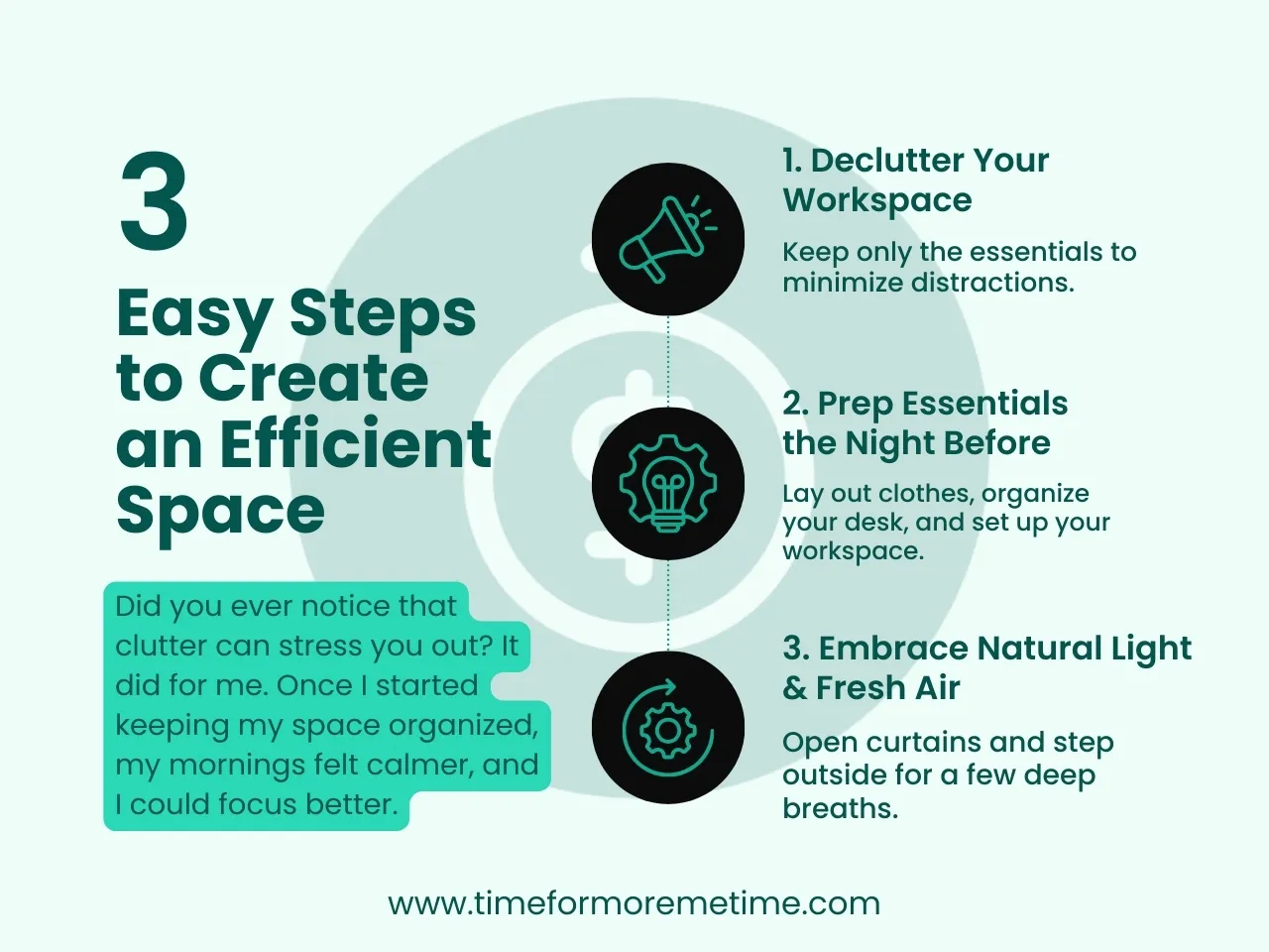 steps to create an efficient space