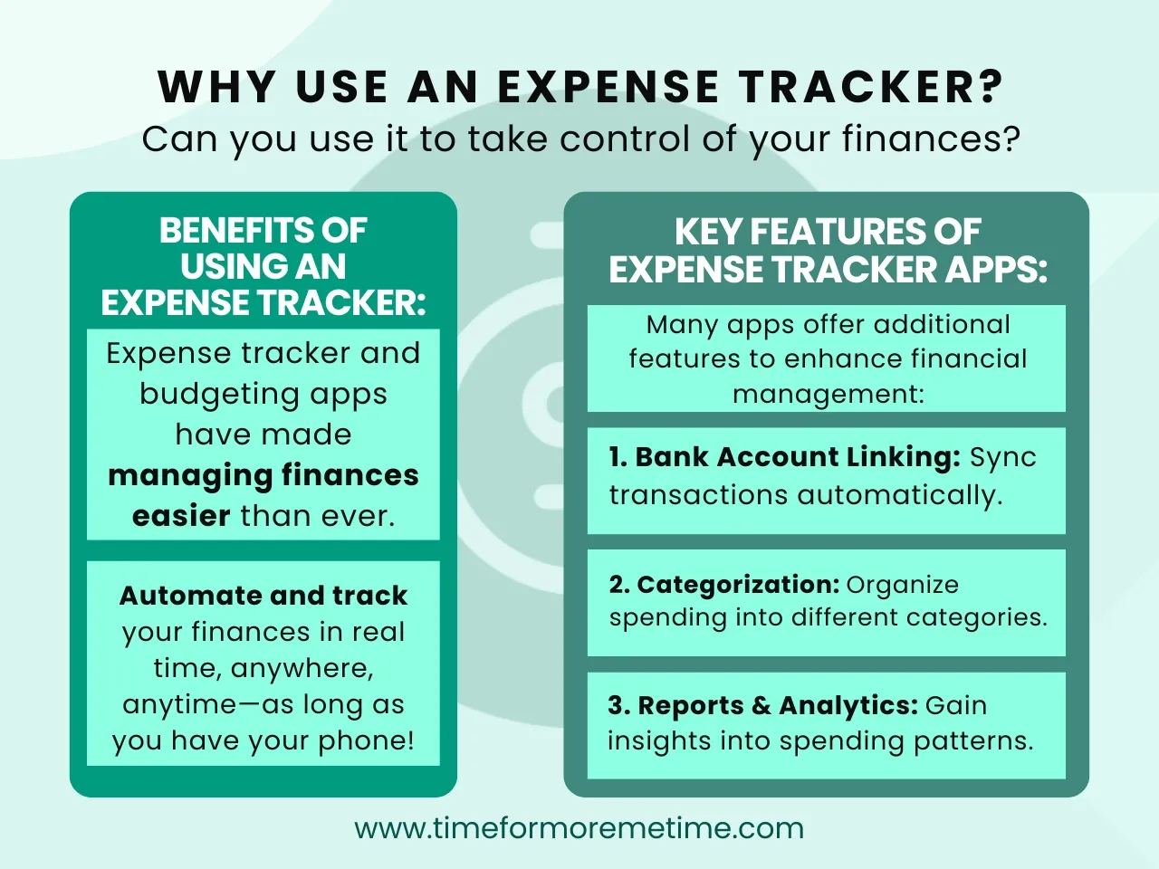 benefits and key features an an expenses tracker