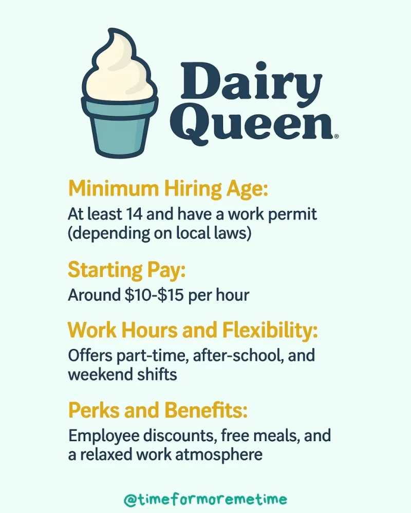 Dairy Queen where teens can work part-time