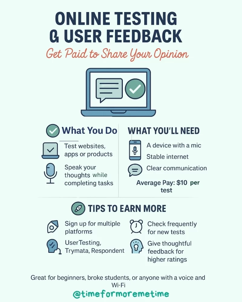Online Testing & User Feedback Get Paid to Share Your Opinion