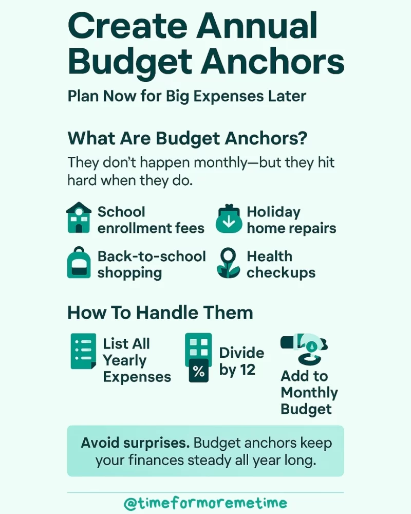 create annual budget anchors