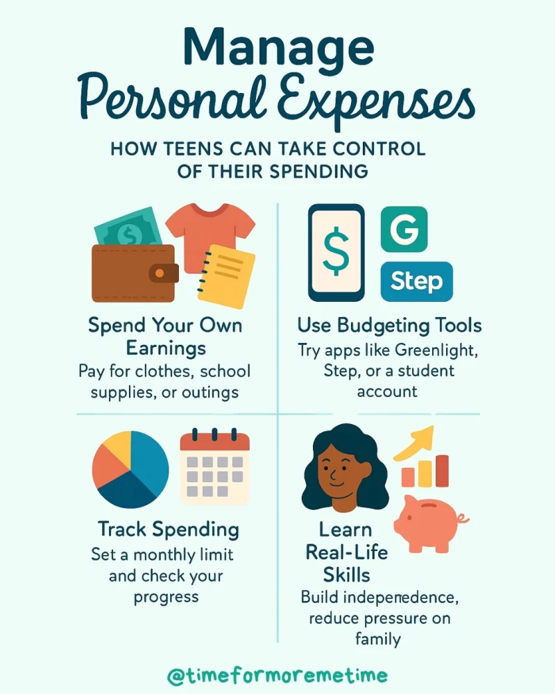 how teenagers can manage personal expenses