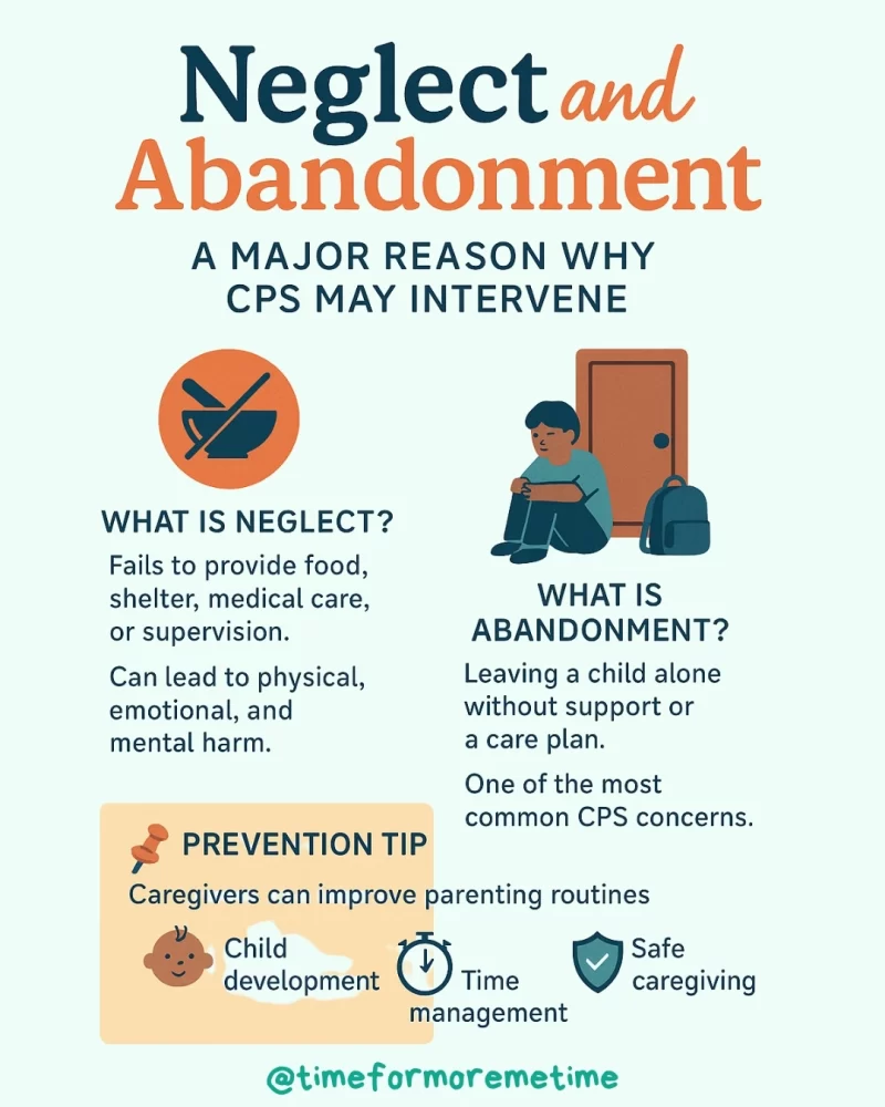 neglect and abandonment a major reason why cps may intervene