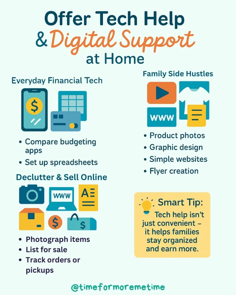 teens offering tech and digital support to help with family finances