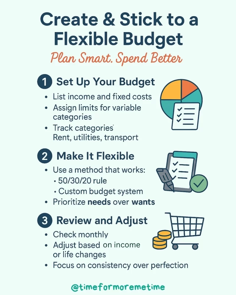 create and stick to a flexible budget