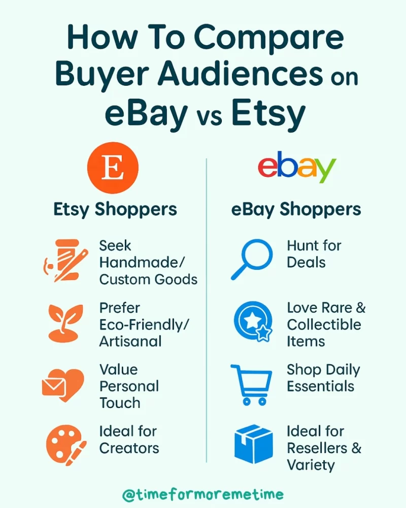 how to compare buyer audiences on ebay and etsy