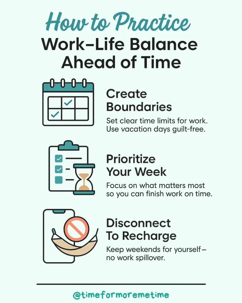 how to practice work-life balance before retirement