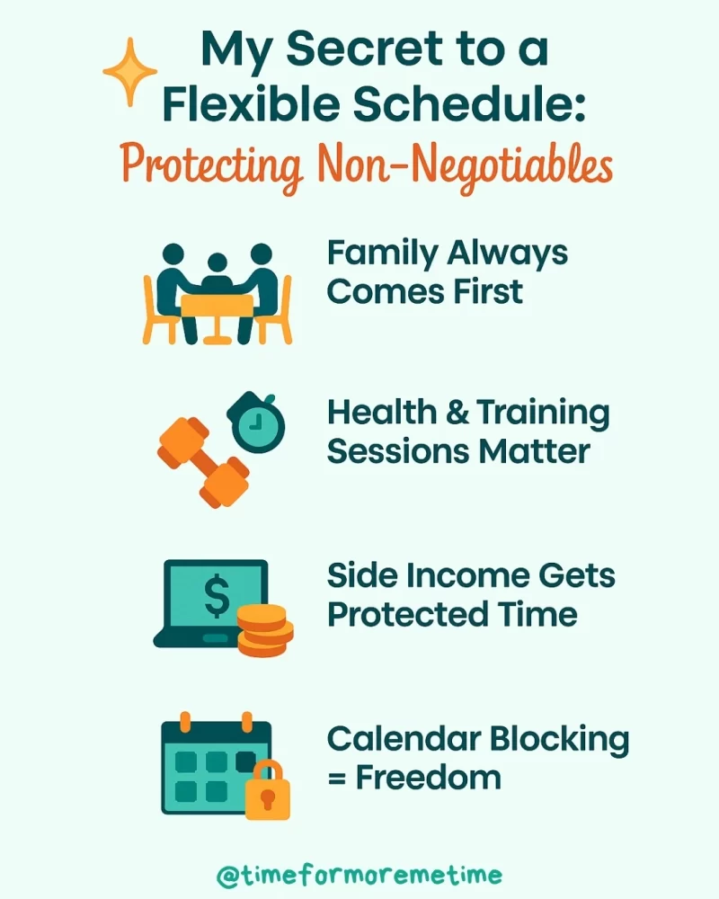 my secret to a flexible schedule is protecting my non-negotiables