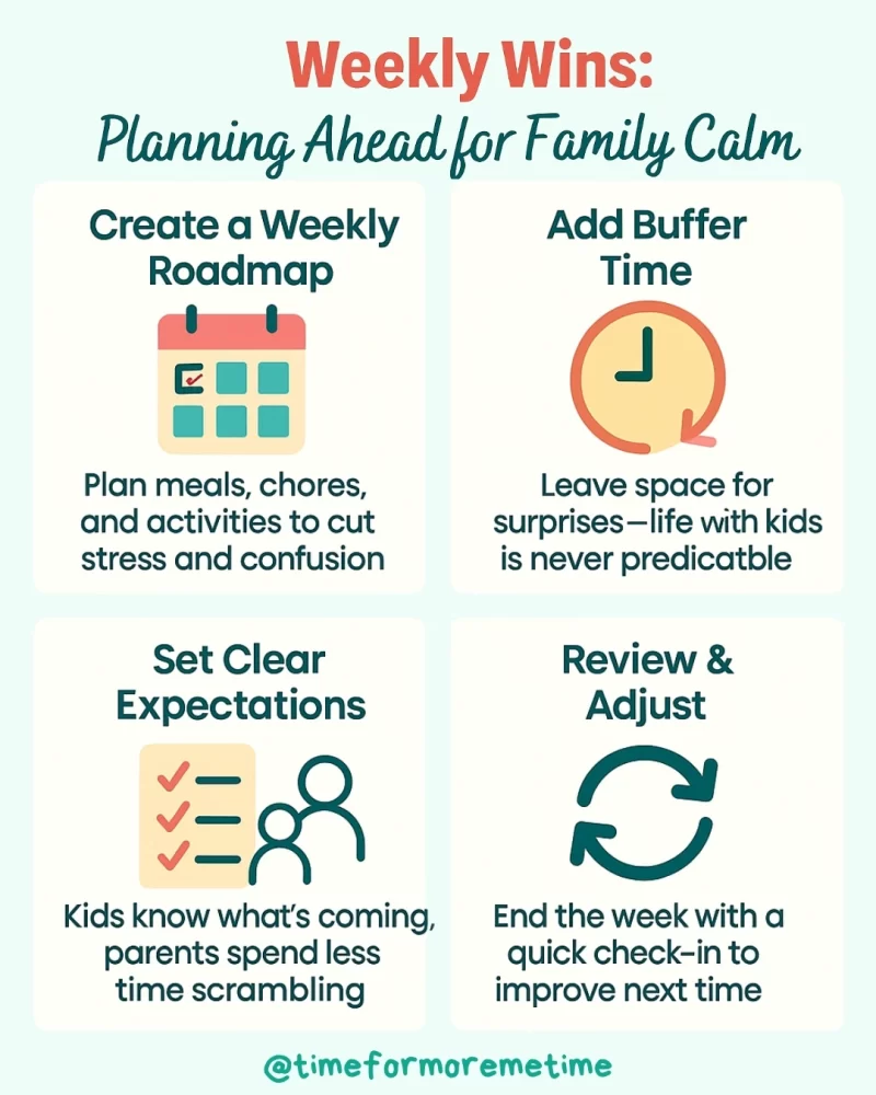 Weekly Wins Planning Ahead for Family Calm