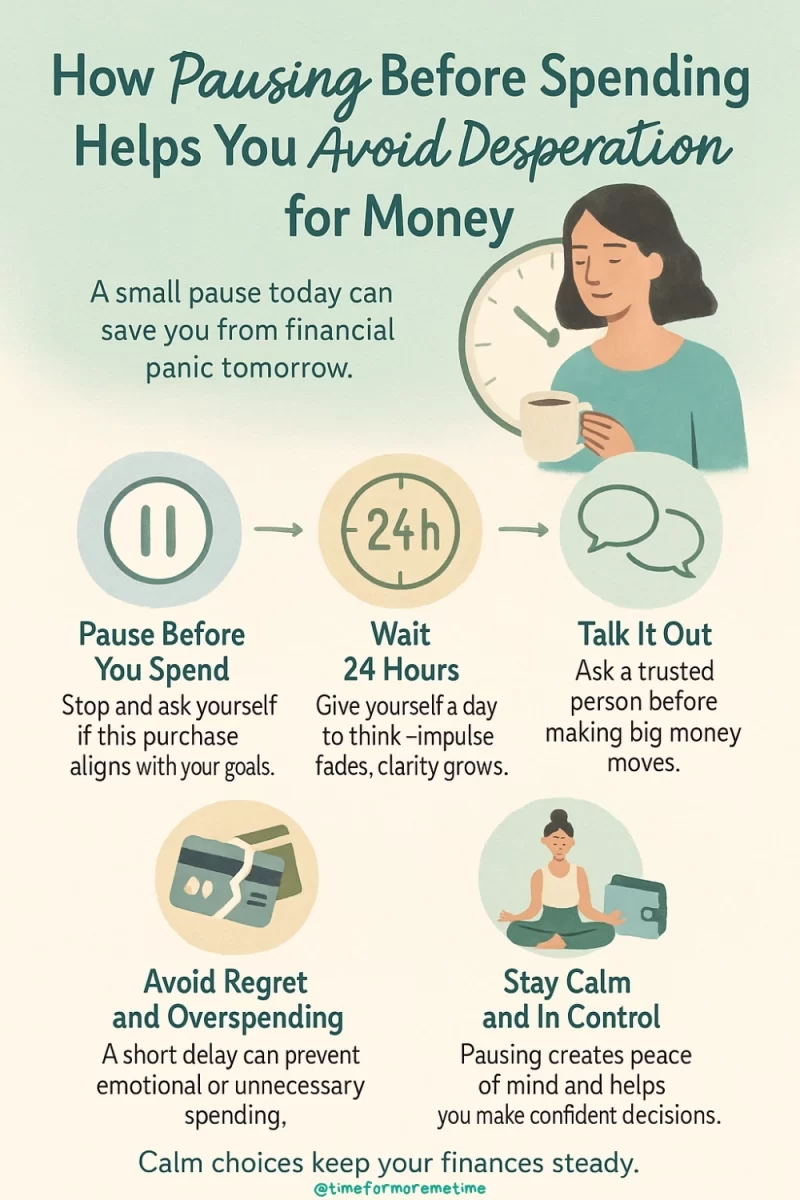 How Pausing Before Spending Helps You Avoid Desperation for Money
