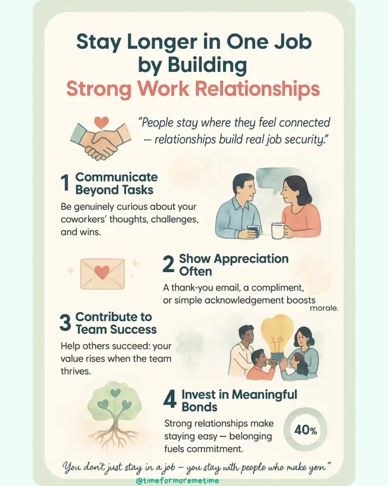 Stay Longer in One Job by Building Strong Work Relationships