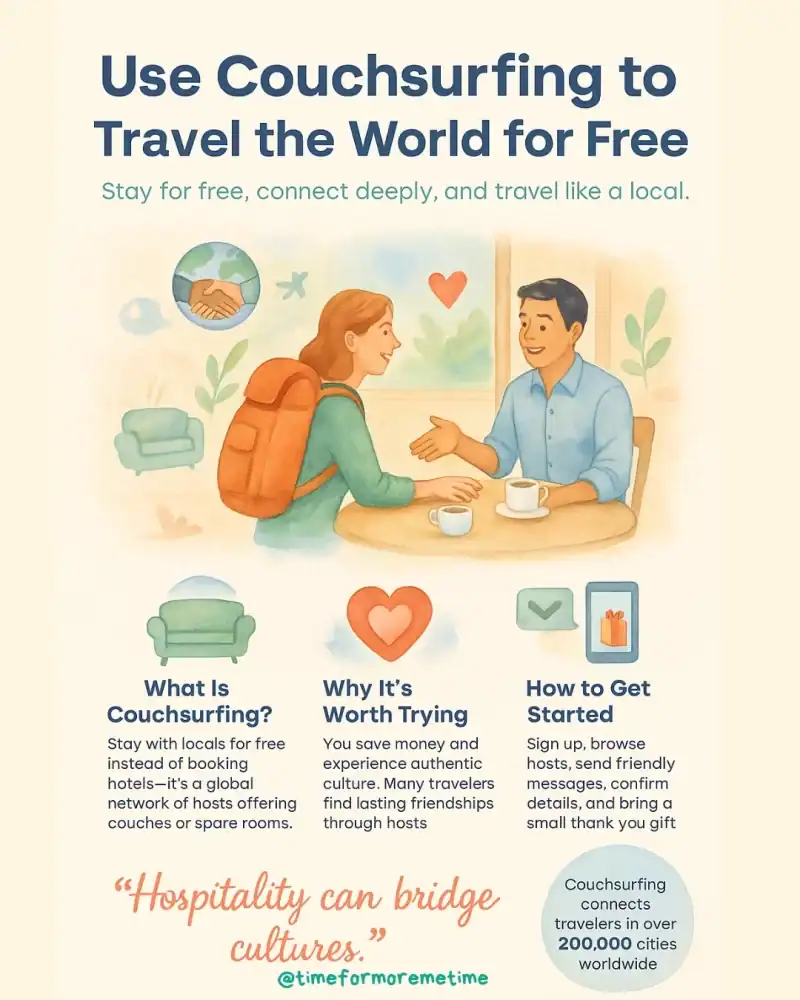 Use Couchsurfing to Travel the World for Free