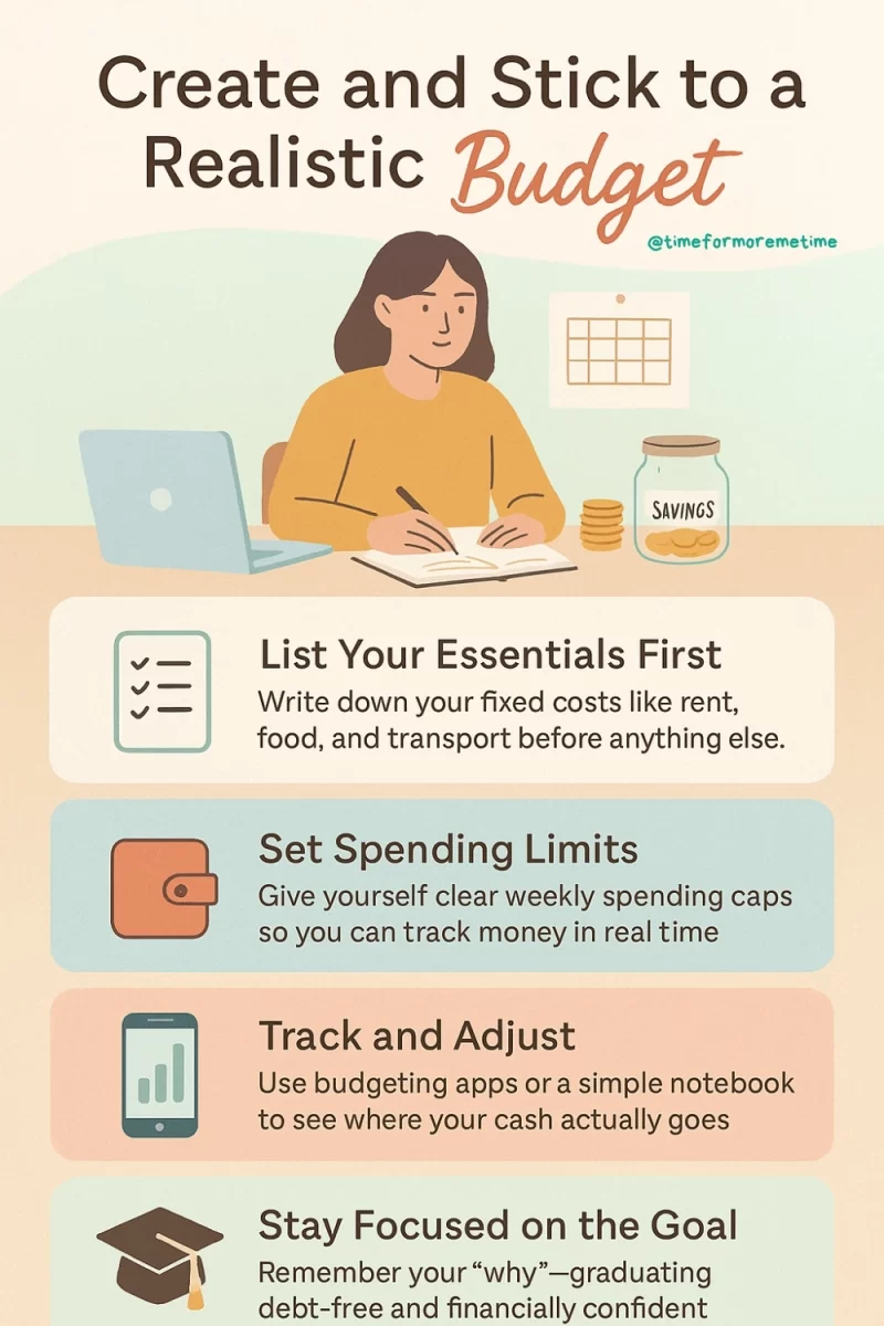 create and stick to a realistic college budget