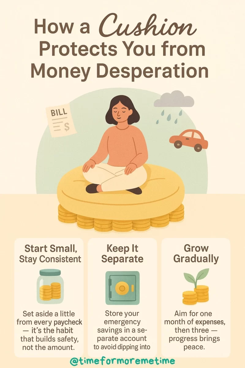 how a cushion protects you from money desperation