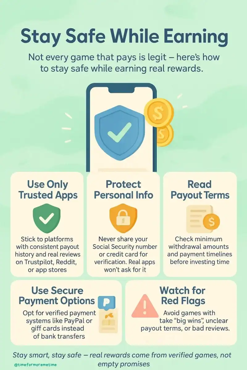 how to stay safe while earning from free online games