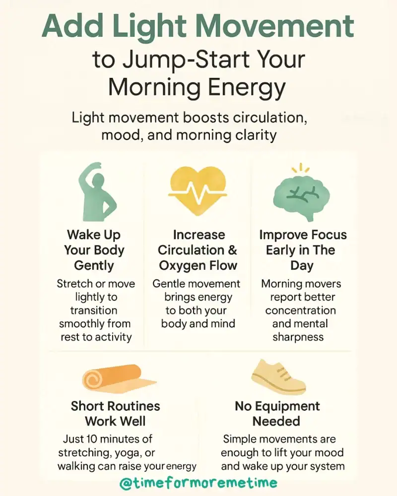 Add Light Movement To Jump-Start Your Day to jumpstart your morning energy