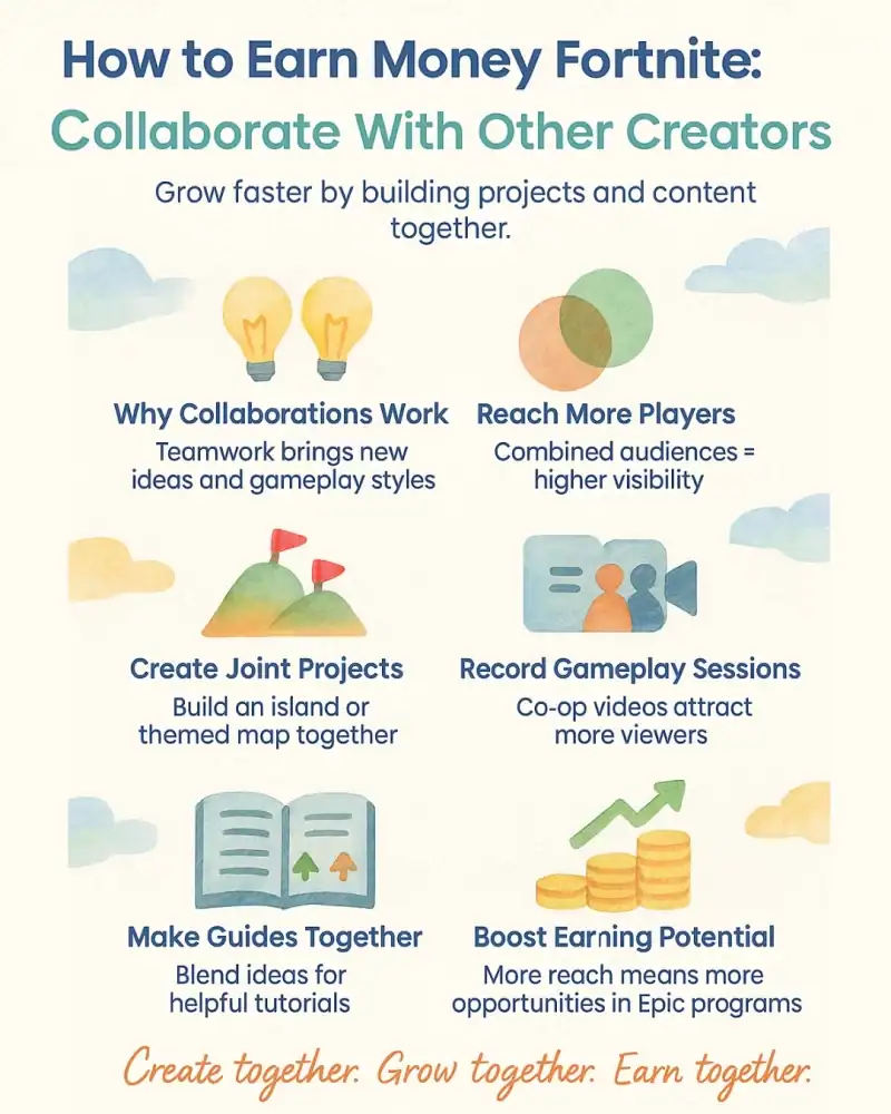 earn money from fortnite by collaborating with other creators