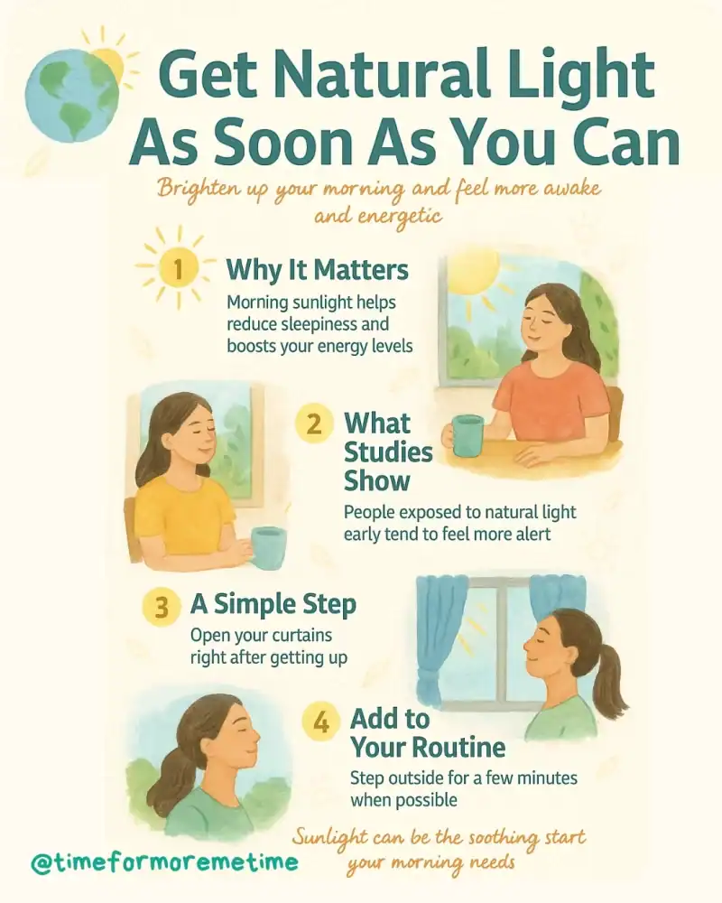 Get Natural Light As Soon As You Can to boost morning energy