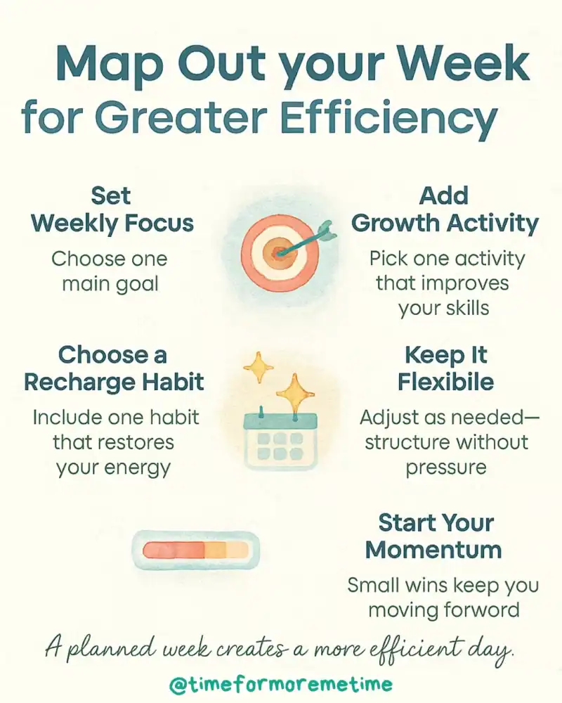 map out your week for greater efficiency