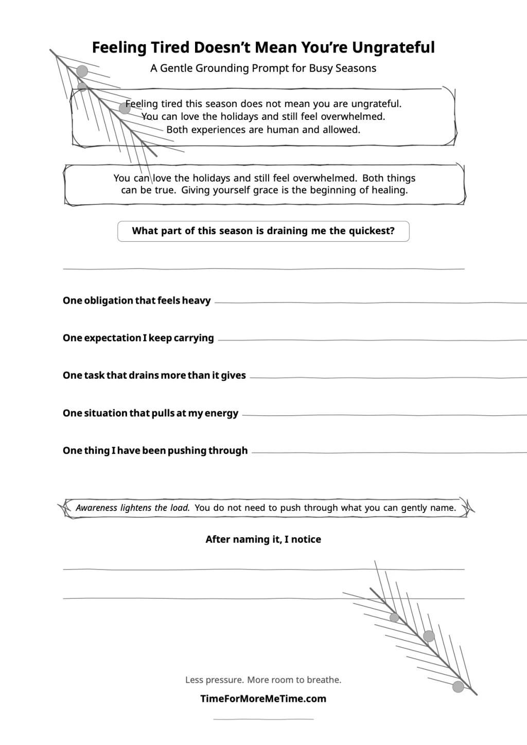 Free Grounding Prompt For Busy Seasons