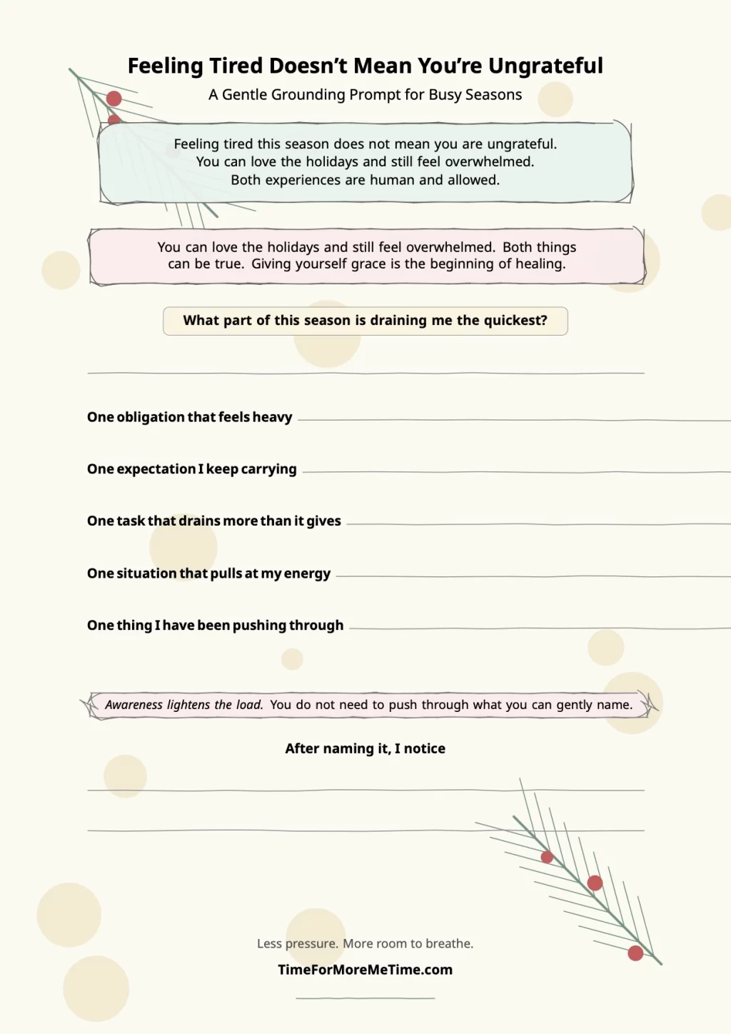 Free Grounding Prompt For Busy Seasons