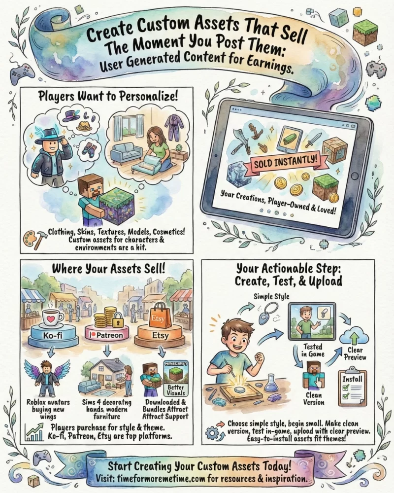 Create custom assets that sell the moment you post them the best way to learn through UGC