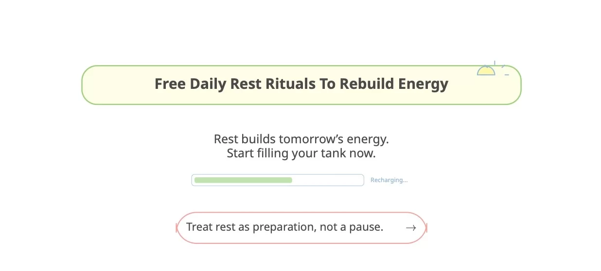 Free Daily Rest Rituals To Rebuild Energy