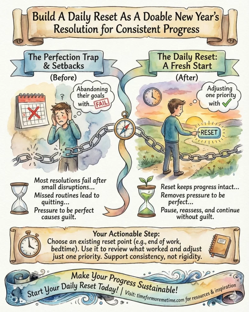 build a daily reset as a doable new year's resolution