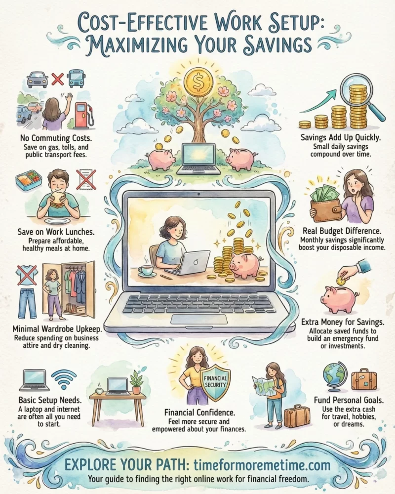 ditch the commute costs and pricey lunches by having online jobs