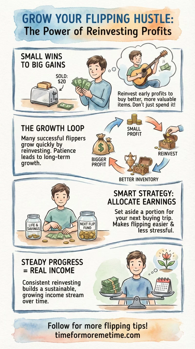 grow your flipping hustle by reinvesting profits