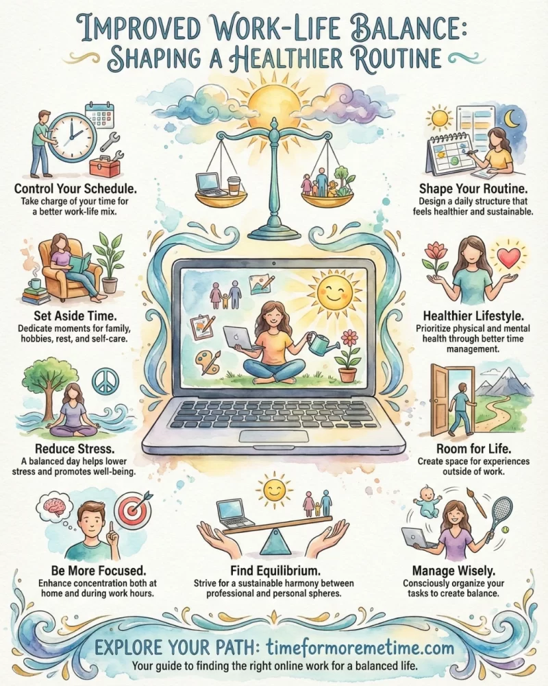 how an online job improves work-life balance