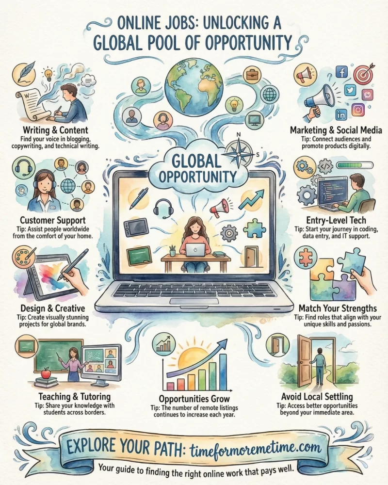 online jobs allow access to a global pool of opportunity
