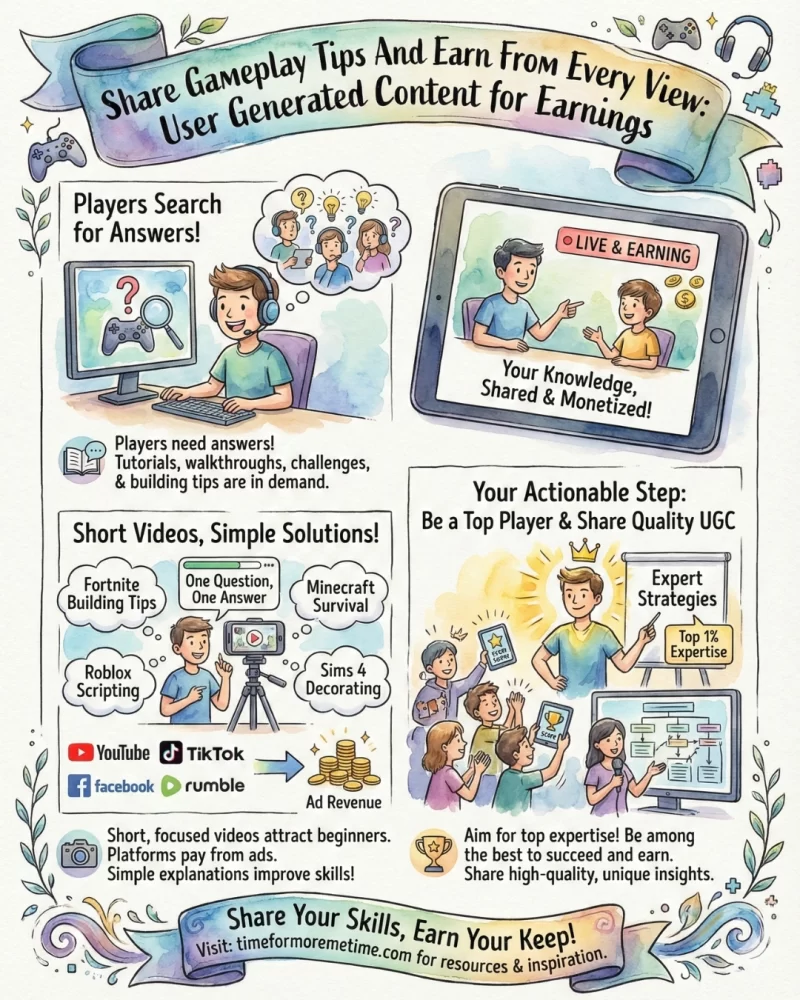 share gameplay tips and earn from every view