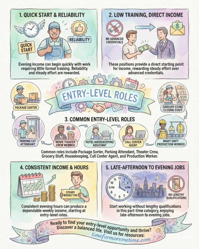 entry level jobs as evening part time jobs