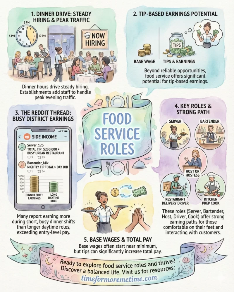 food service roles are one of the best evening part time jobs